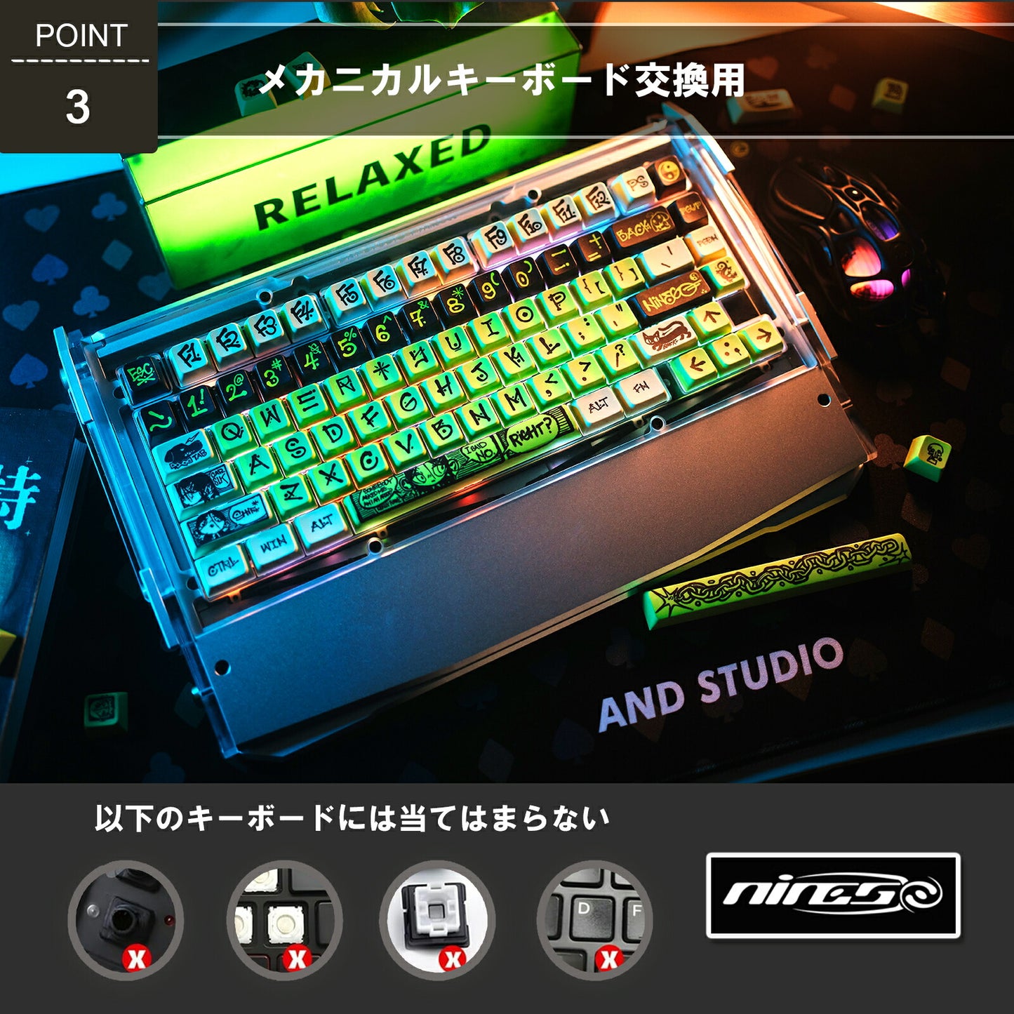CREATIVE UNIVERS 135 Key Keycap Gaming Keycap PBT Sublimation Printing for Mechanical Keyboard Original Theme English Layout TRD