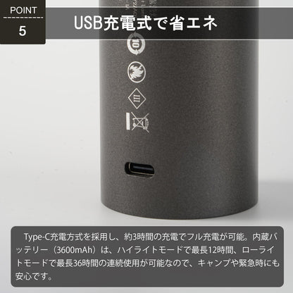 Auge Light 多機能 4 in 1 LED キャンプライト USB充電式 TRD